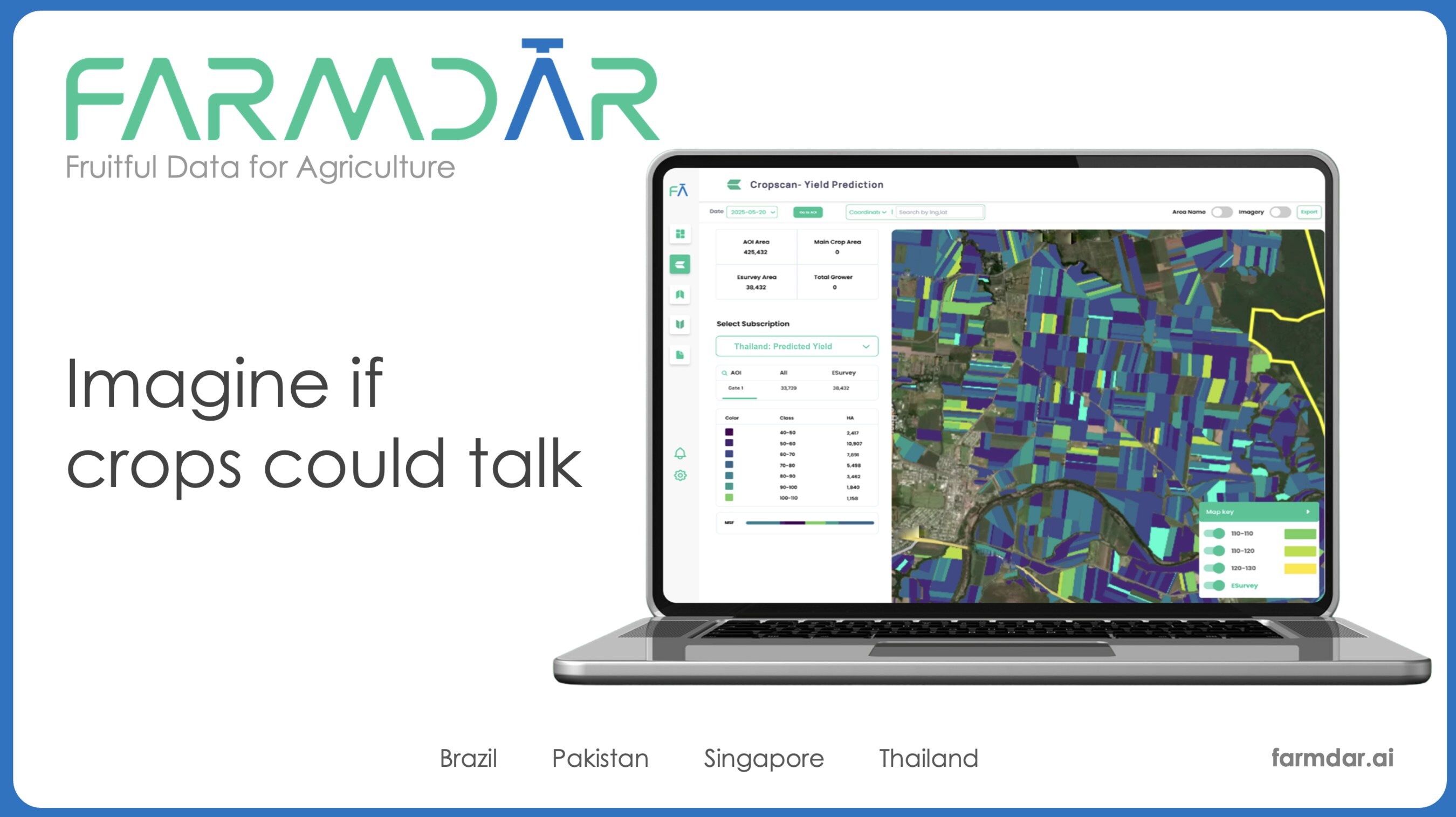 Farmdar uses AI and satellite data to provide accurate crop insights, for increased yields and sustainability across Asia. Supported by ADB Ventures, Farmdar is transforming agriculture in Thailand, Pakistan, and beyond.