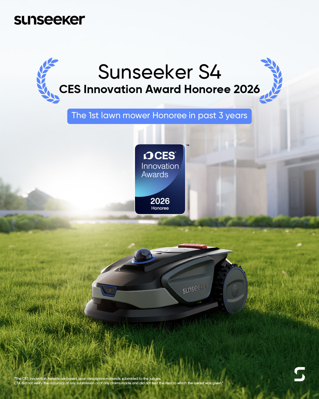 CES Innovation Award Honoree 2026 -- Sunseeker S4 CES Innovation Award Honoree 2026 -- Sunseeker S4