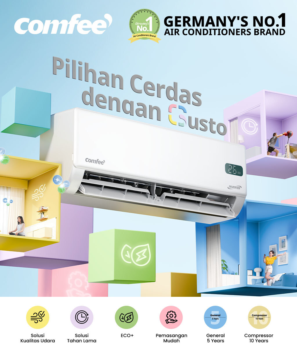 Comfee introduces the Gusto inverter air conditioner for dynamic lifestyles and gaming-friendly environments