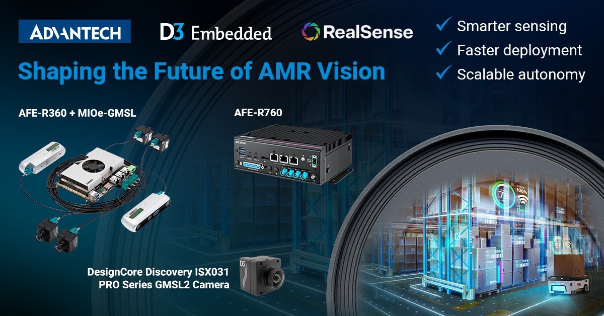Advantech Partners with D3 and Intel RealSense Advantech Partners with D3 and Intel RealSense