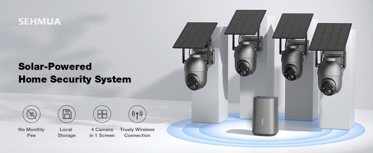SEHMUA CK14S 2K Solar Security Camera System