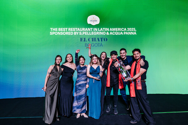 El Chato in Bogotá takes the No.1 spot in Latin America's 50 Best Restaurants 2025, sponsored by S.Pellegrino & Acqua Panna (PRNewsfoto/50 Best)