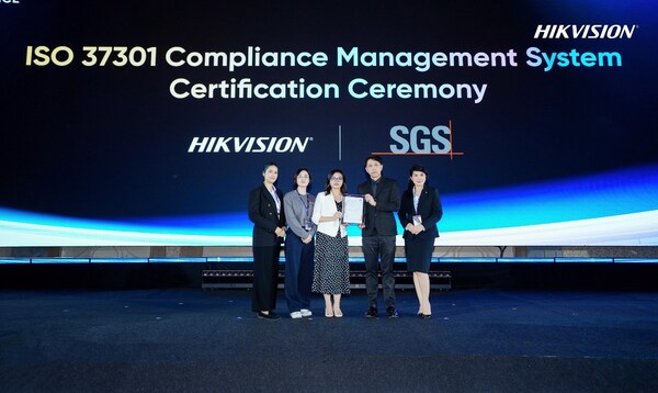 Hikvision Awarded ISO 37301 Certification for Compliance Management System (PRNewsfoto/Hikvision Digital Technology)