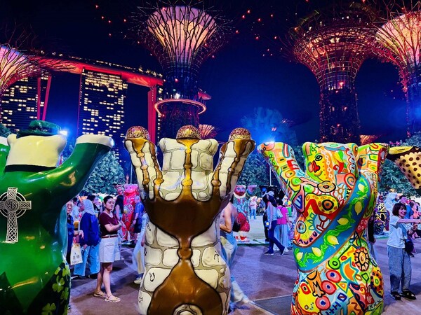 由DHL運送的巴迪熊雕塑在新加坡展出（攝影：巴迪熊柏林）