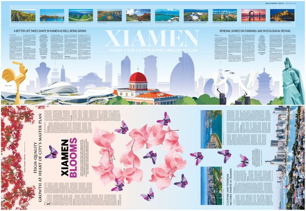 China Daily publishes an eight-page spread on Wednesday to showcase Xiamen’s high-quality development during 2021-25.
