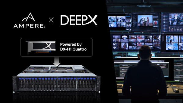 DEEPX– Announces Ultra-Efficient AI Video Analytics Solution Based on AmpereOne? Platform (PRNewsfoto/DEEPX)