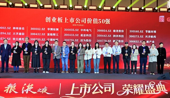 神州泰岳董事會秘書張開彥（左三）上臺領(lǐng)獎