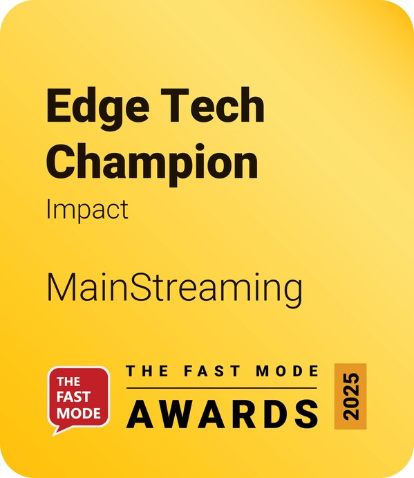 MainStreaming is a winner in the Edge Tech Champion category, recognized for IMPACT