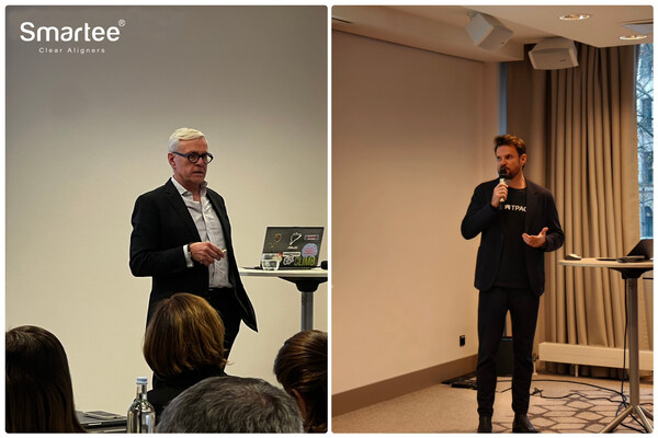 Dr. Werner Schupp (left) and Mr. Matthias Peper (right) are presenting clear aligner clinical experience Dr. Werner Schupp (left) and Mr. Matthias Peper (right) are presenting clear aligner clinical experience