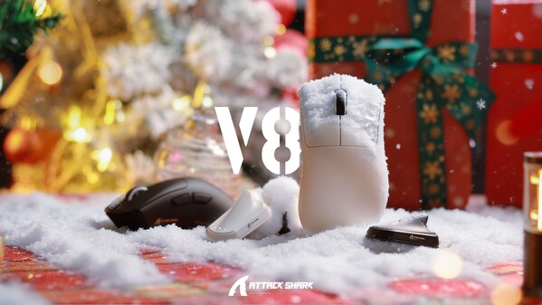 ATTACK SHARK Unveils V8: A Next-Generation Lightweight Wireless Gaming Mouse