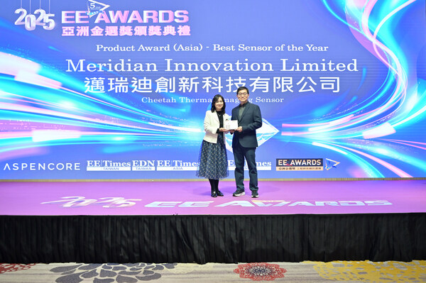 Meridian Innovation’s Cheetah thermal imaging sensor claimed this year’s Best Sensor of the Year award at EE Awards Asia 2025.