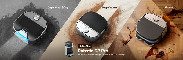 Robotin R2 Pro - World's First Robot Carpet Wash & Vacuum & Mop