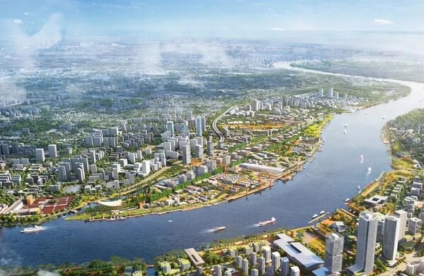 An artistic rendering of Fuxing Island.