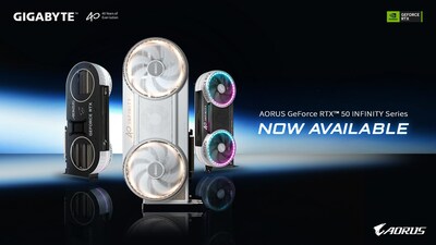 GIGABYTE c&ocirc;ng bố mở b&aacute;n d&ograve;ng card đồ họa AORUS GeForce RTX&trade; 50 INFINITY Series